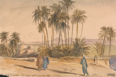 Sheikh El Wachshee, El Luxor by Edward Lear